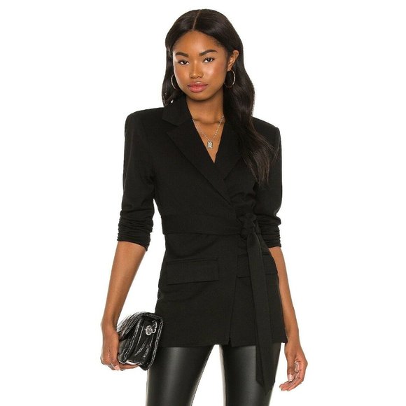 LPA Capri Wrap Blazer Black Classic Revolve Belt S NWT 228 Jackets Coats
